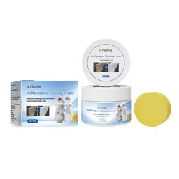 Creme descontaminante multifuncional Jaysuing, para sapatos brancos pequenos, limpeza de sofás e couro, remove manchas e bordas amarelas