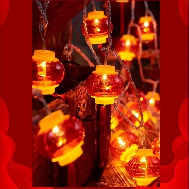 Lanterna redonda luminosa, lanterna de mão para o Ano Novo Chinês