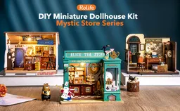 Kit de artesanato de cenário da série Arquivos Misteriosos de Casa de Bonecas Mini DIY, modelos DG155-157