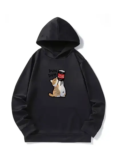 Moderna sudadera con capucha de manga larga