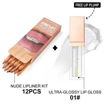 Conjunto de lápis de contorno labial C-L008