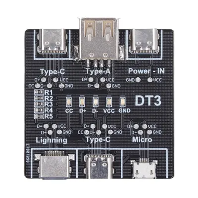 Placa de deteção de cabos de dados, testador de cabos USB sensível e preciso com múltipla proteção para tipo C