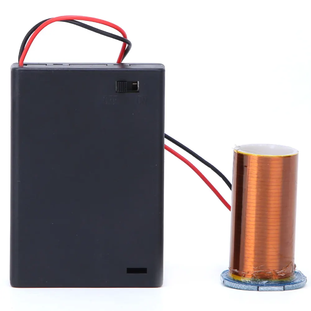 Kit eletrónico DIY Tesla Coil movido a bateria, sem arco, ignição remota, produto acabado