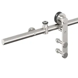 Kit de hardware de porta de correr vidaXL, 200cm, aço inoxidável prateado