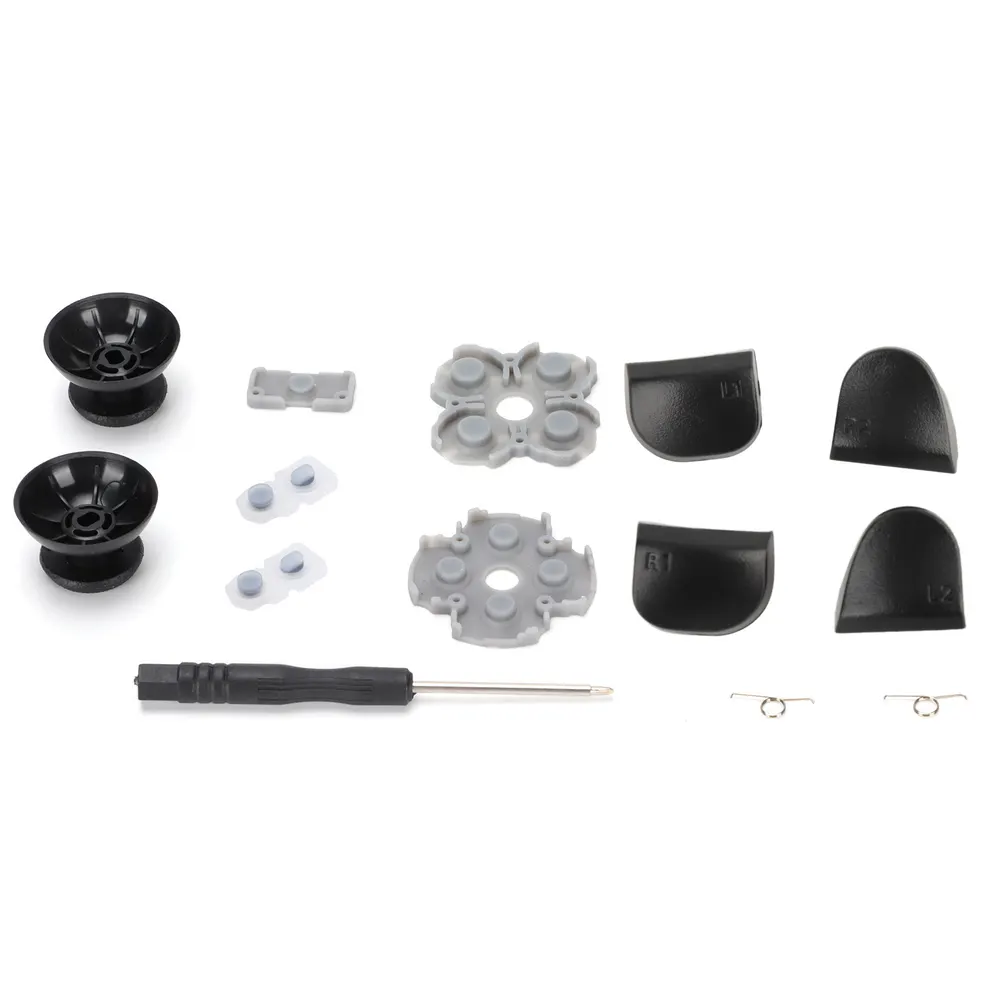 Kontrollerersättningssats för PS5 Handtag Ledande Gummidyna Rocker 3D Plastkåpa L12 Ersättningsknappset