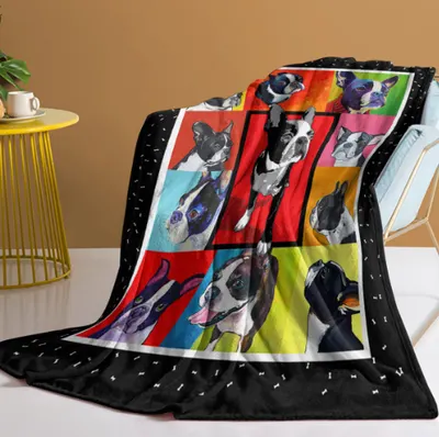 Manta de Pelúcia Falai Produzida Internamente, Padrão de Cores e Balde 130X150cm