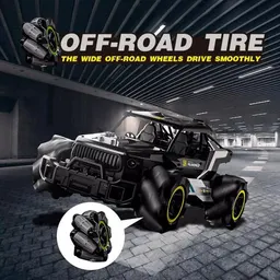 Carrinho de controlo remoto 4DRC Y3 com pulverização e luzes, veículo de controlo remoto off-road de motor duplo, plataforma Temu proibida
