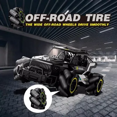 Carrinho de controlo remoto 4DRC Y3 com pulverização e luzes, veículo de controlo remoto off-road de motor duplo, plataforma Temu proibida