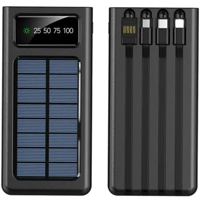 Carregador portátil solar 900000mAh, bateria externa para todos os telemóveis DE