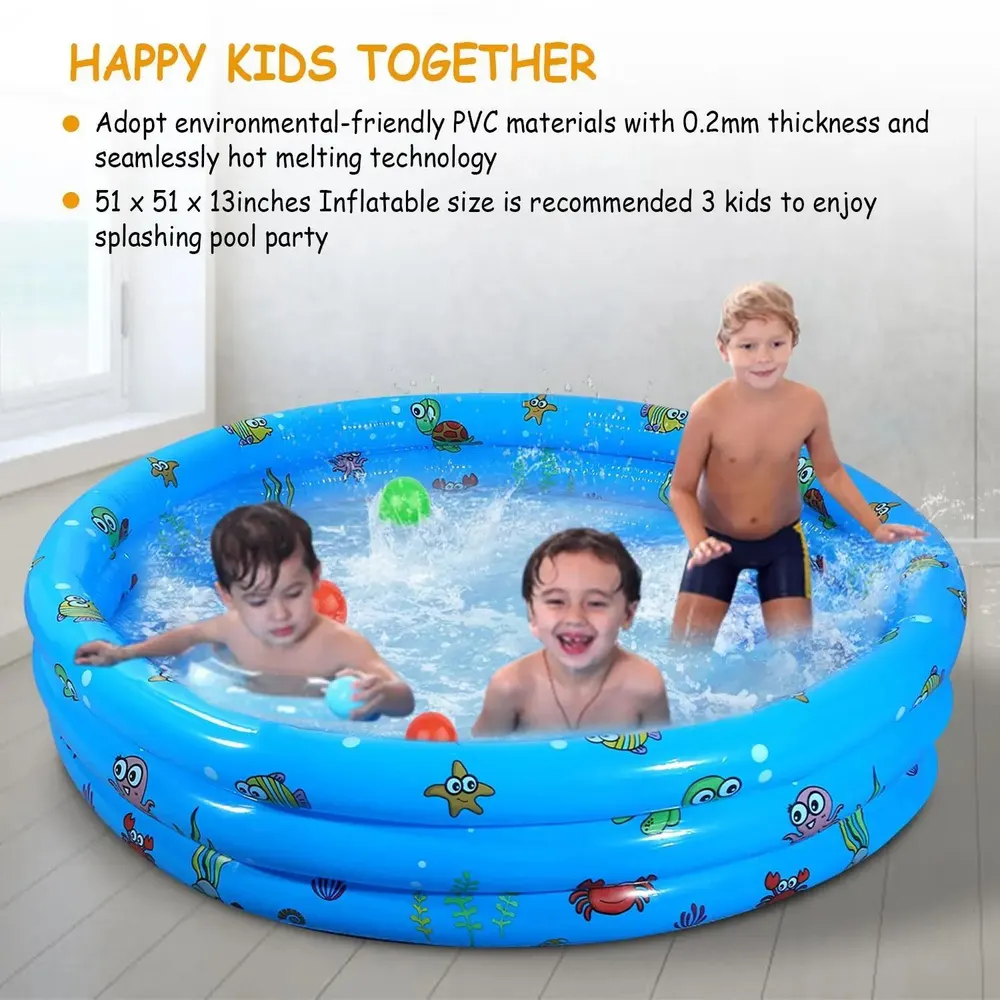 Piscina de bolas inflable plegable grande de PVC adecuada para 3 niños con impresión personalizable