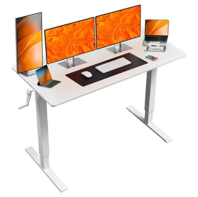 Escritorio ajustable con manivela, altura ajustable