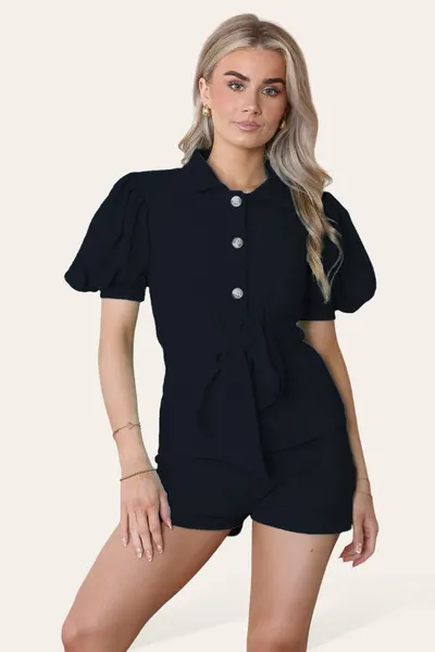 Bindbälte Knapp Shorts Set