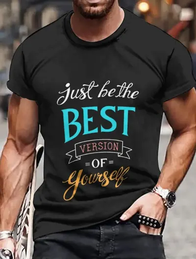 Camiseta masculina estampada plus size, multifuncional, manga curta
