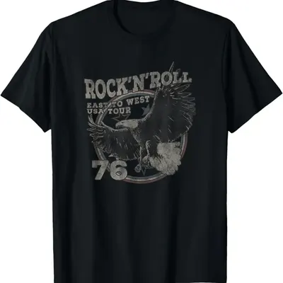 T-Shirt Masculina com Estampado Gráfico Manga Curta Casual de Verão