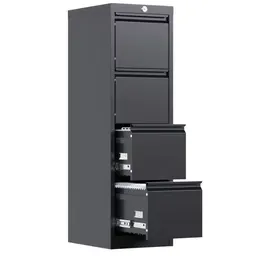 Metal Vertical File Storage Cabinet with Lock, 14.96