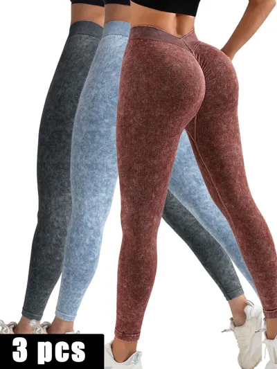 Damers yogabyxor tighta sportbyxor