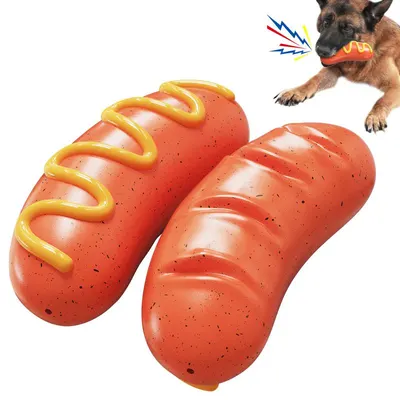 PROKEl Juguetes para Masticar para Perros, Para Masticadores Agresivos. Juguete Indestructible para Perros Agresivos, Juguetes Resistentes para Perros, Caucho, Naranja Liso