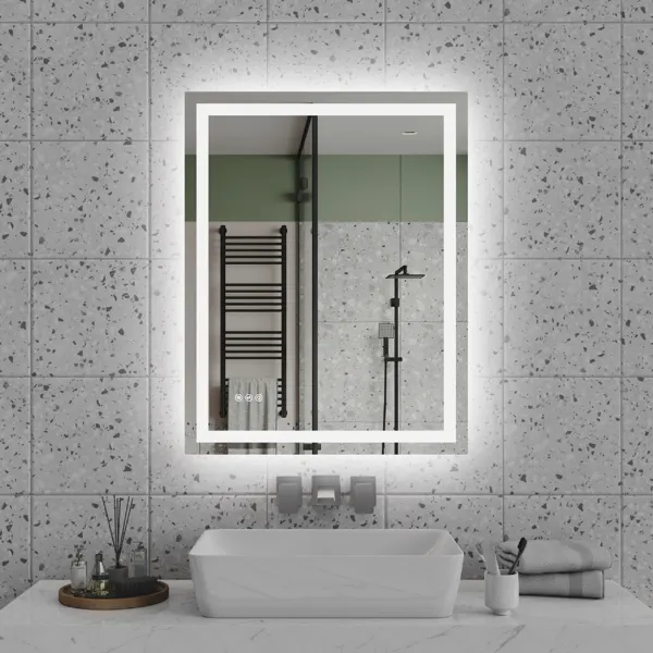 Светодиодное зеркало для ванной комнаты 28 x 36 дюймов