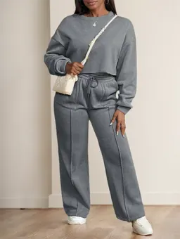 Damens 2-delade casual street-löst passade sportoutfit