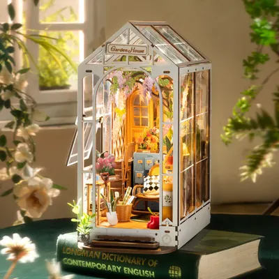 Kit de Livro Miniatura DIY Casa Jardim de Férias Rolife, Apenas Suporta TK e Sites Independentes