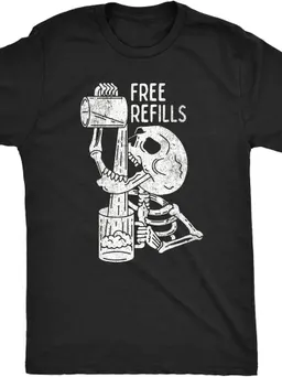 Casual kortärmad ringad T-shirt för män sommarrustik