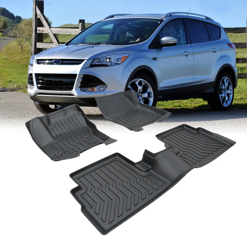 Tapetes de carro de borracha TPE para Ford Escape de 2013 a 2019 e C-Max de 2013 a 2018