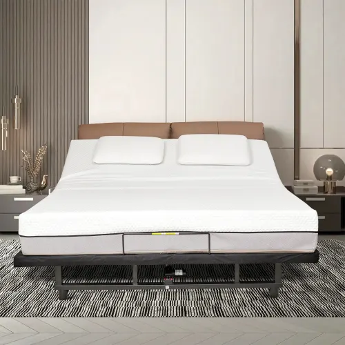 Estrutura de cama ajustável, inclinação da cabeça e dos pés, motor silencioso, tamanho king, gravidade zero