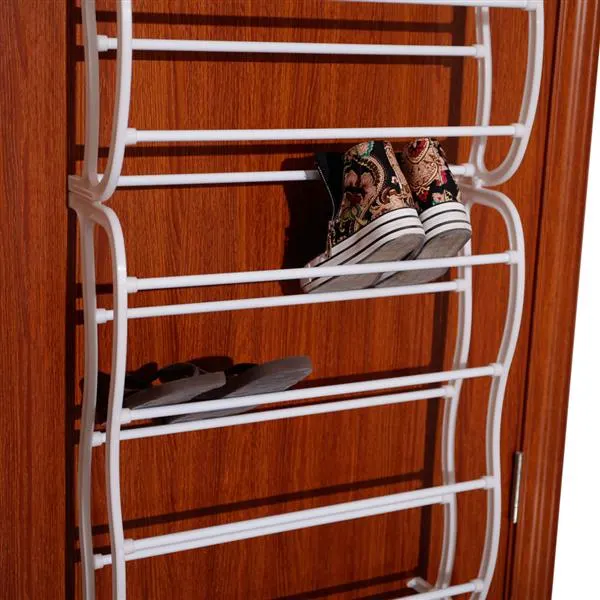 Organizador de sapatos com 12 níveis para colocar atrás da porta