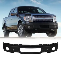 Barra de para-choques frontal de aço com primer para Ford F150 de 2009 a 2014, para pick-up com faróis de nevoeiro