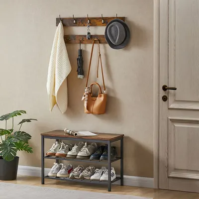 Conjunto de sapateira de três níveis para entrada de casa