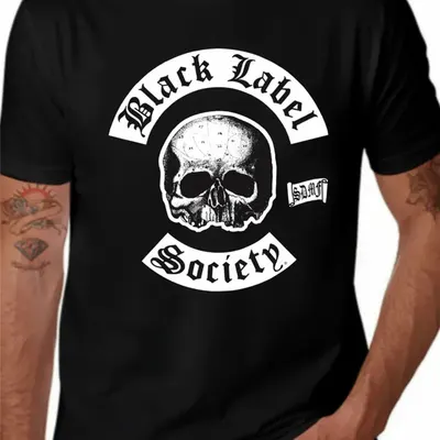 T-shirt Masculina de Manga Curta Casual com Estampa Gráfica