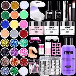 Kit de esmaltes acrílicos, inclui tudo para iniciantes, kit profissional de primer para unhas