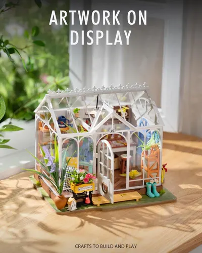 Mini casa Dream Whisper, brinquedo de montagem DIY com luzes LED