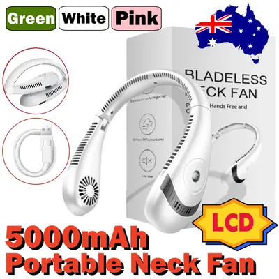 Ventilador de cuello plegable sin aspas mejorado de 5000 mAh
