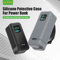 حافظة سيليكون لبنك الطاقة Anker Prime بسعة 27650 مللي أمبير واط 250 واط - مع فتحة تخزين، مقاومة للغبار، مع مقبض