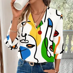 ملابس نسائية بلوزة مكتب كازوال للنساء
