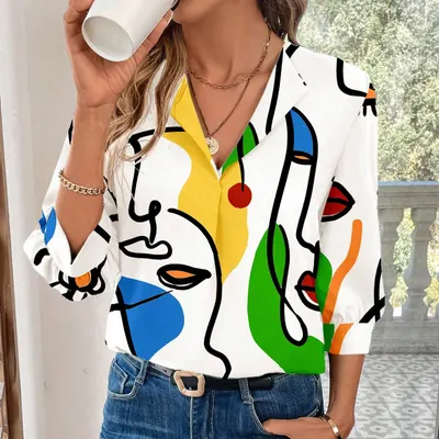 ملابس نسائية بلوزة مكتب كازوال للنساء