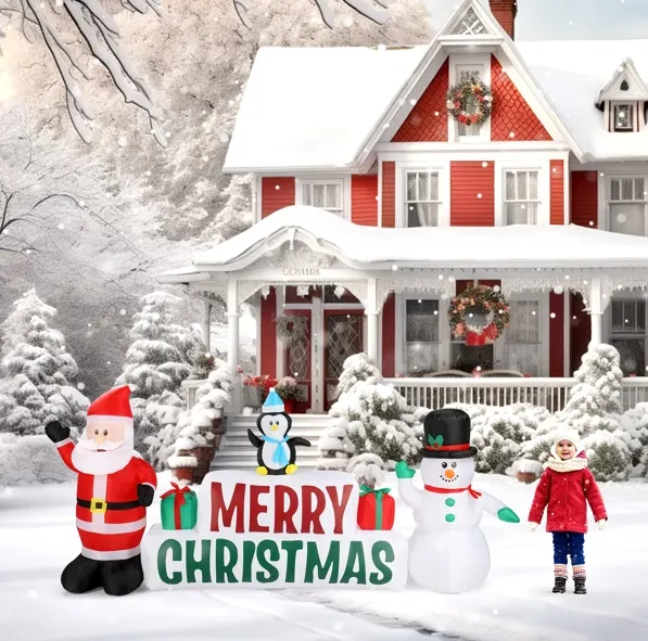 Decoração inflável de Natal iluminada de 9,8 pés