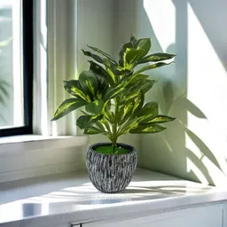 Planta verde artificial Monstera, flor falsa, para supermercado