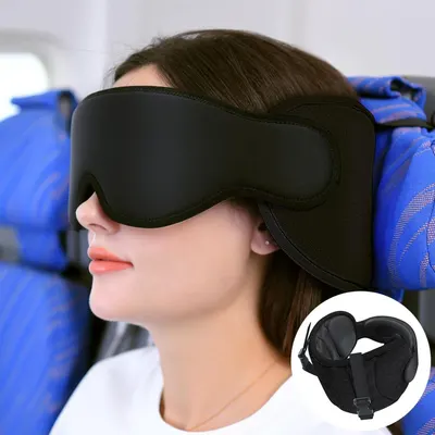 Korsgräns ny ljusblockering 3D sömn ögonmask minnesskum fyllning multifunktionell rese kudde med ögonmask inget tryck på ögonen