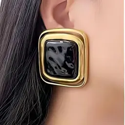真鍮ヴィンテージニュー スクエアスタッドピアス