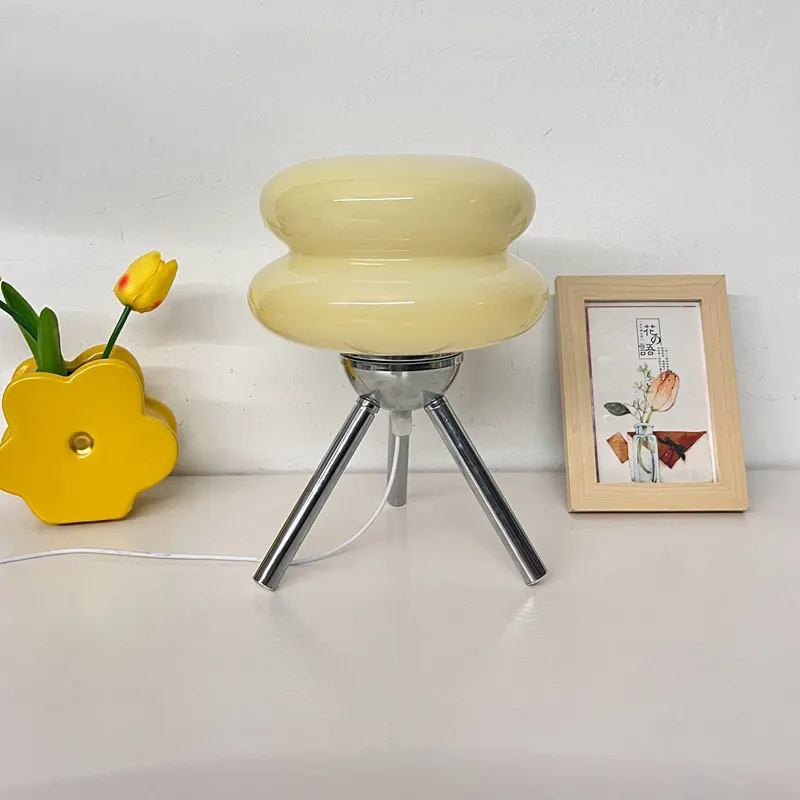 Lámpara de Mesa Moderna Minimalista de Vidrio para Escritorio de Dormitorio