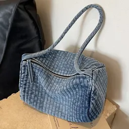 Bolso de hombro de gran capacidad de moda de mezclilla lavada para mujer