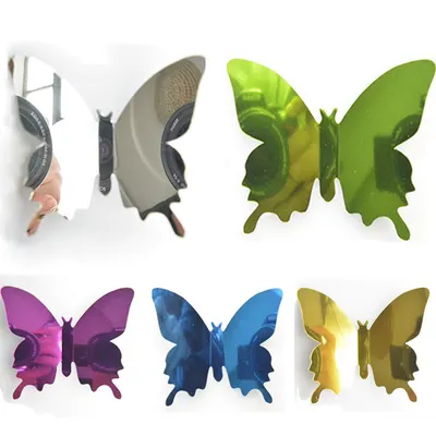 Pegatinas de pared de mariposa de espejo 3D de Amazon para bodas y festivales, decoración creativa de pared para el hogar DIY