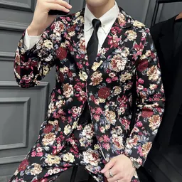 Conjunto de Peças Estampado Elástico e Tendência com Flores