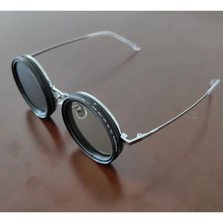 Óculos de sol cool transparentes ajustáveis com proteção UV e polarizados, 9 velocidades