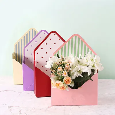 Koreansk Stil Färsk Blomma Kuvert Blomlåda Handhållen Presentlåda - Stor kreativ lärobok vikbar presentförpackningslåda
