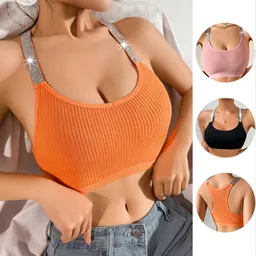 Sutiã europeu e americano, camiseta pequena, top curto de cintura, roupa feminina para exterior, ajuste fino, transfronteiriço