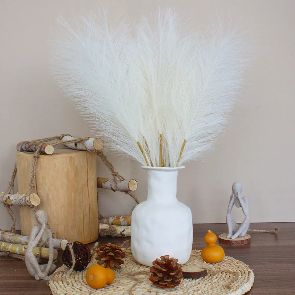 Flor Artificial Pampas de 50cm, Caniço Artificial Duplo