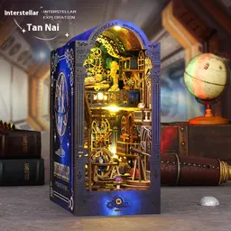 Suporte para livros, montagem, suporte para livros DIY, modelo tridimensional feito à mão